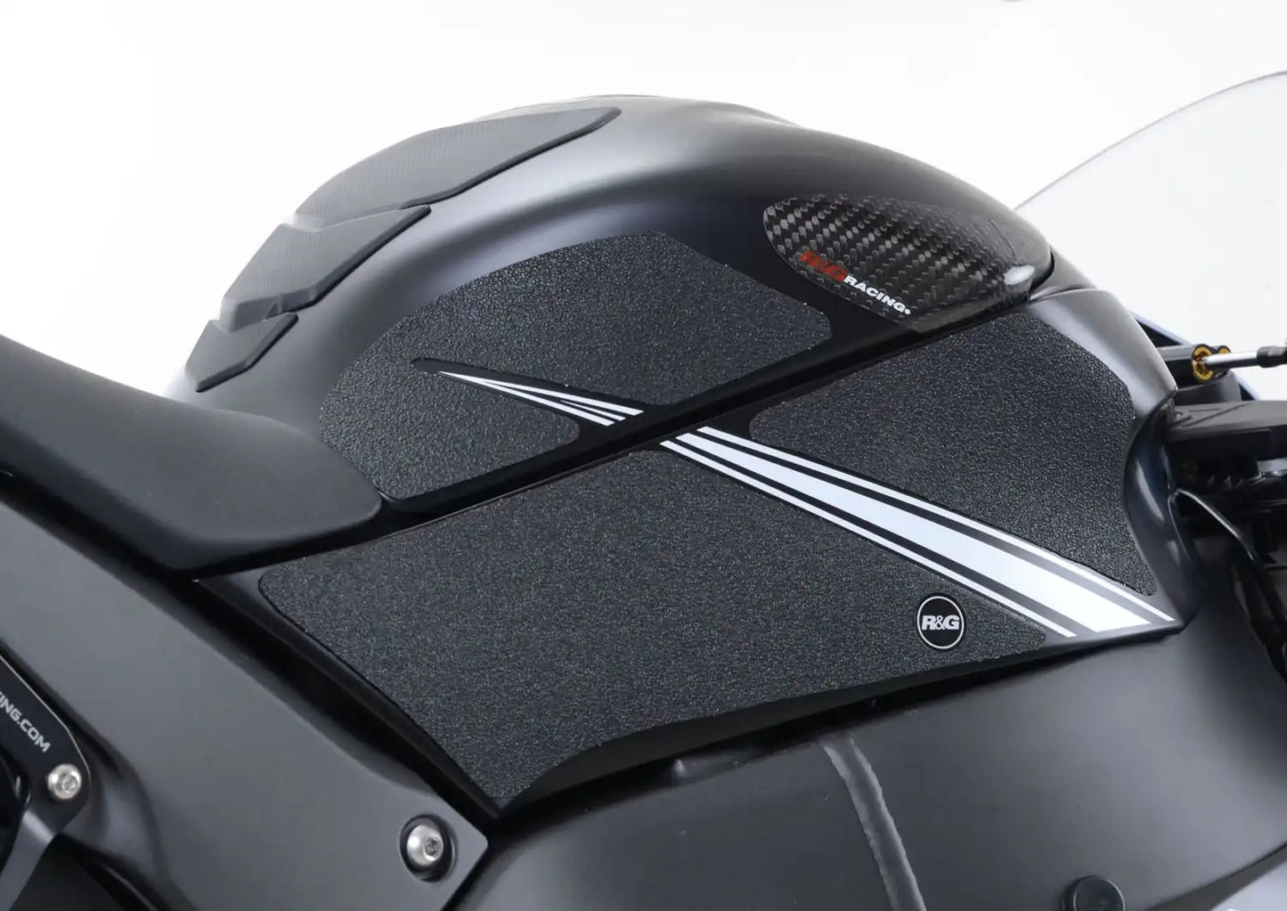 R&G Tank Traction Grip Pads Black for Kawasaki ZX10 R 2016 - 2020