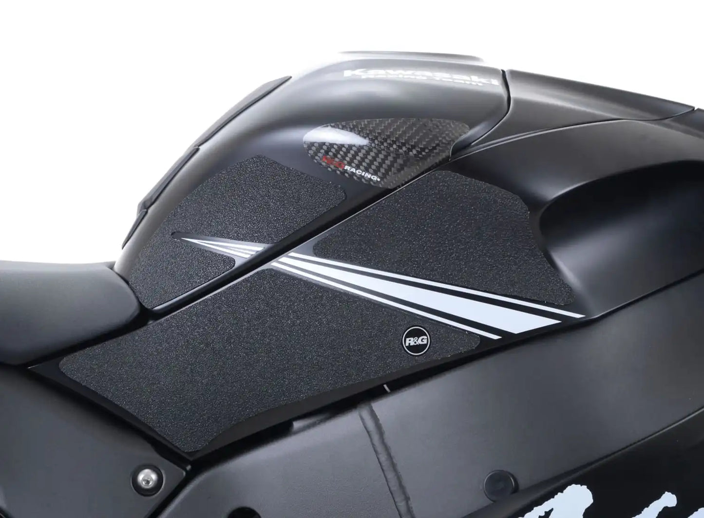 R&G Tank Traction Grip Pads Black for Kawasaki ZX10 R 2016 - 2020