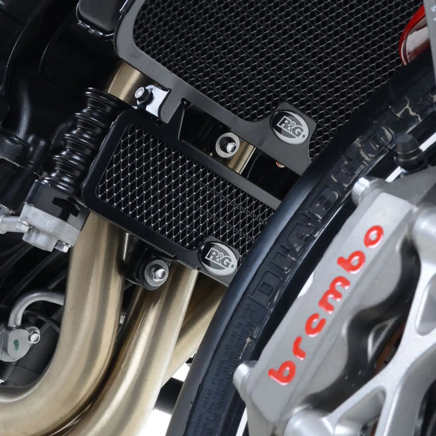 R&G Oil Cooler Guard Black for Triumph Speed Triple / Speed Triple R '11- & Speed Triple RS '18-'20