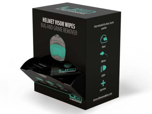 Ultimateaddons Motorcycle Visor / Mirror / Light Wipes Pack of 100 Sachets