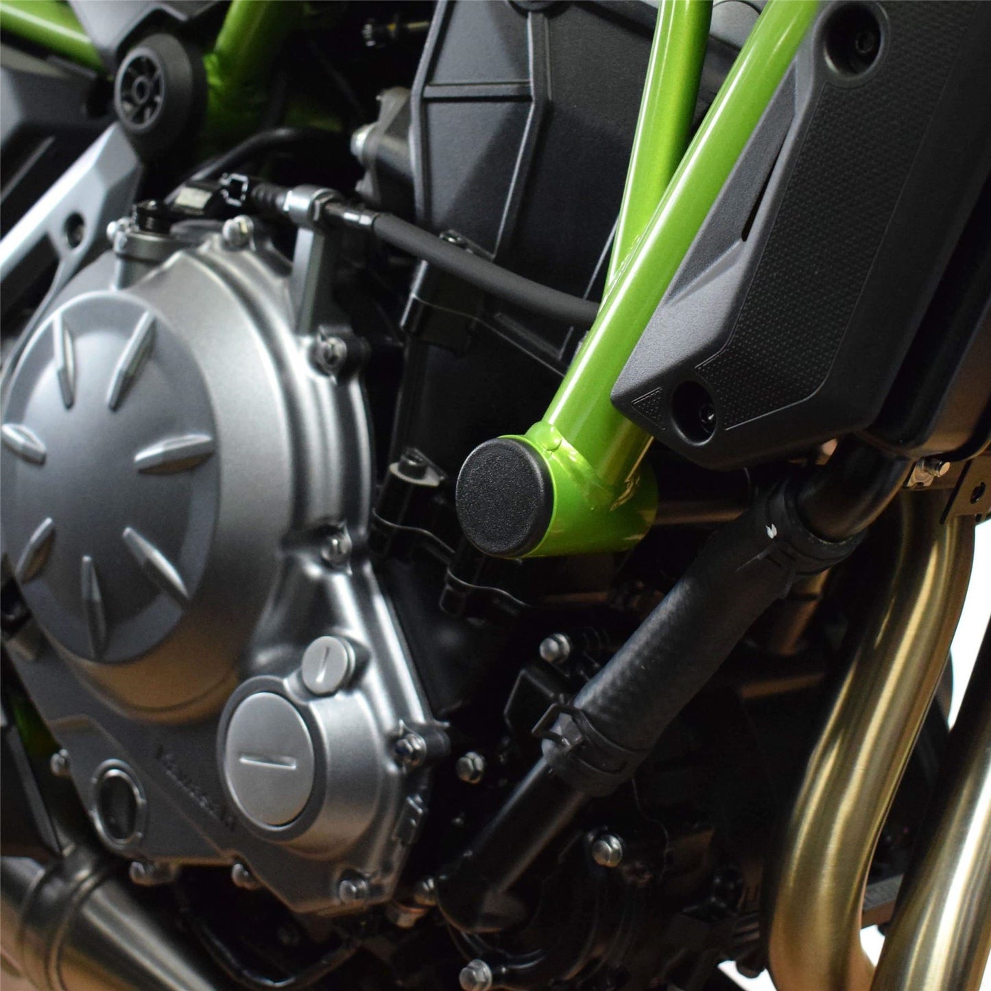 Pyramid Frame End Caps Matte Black for Kawasaki Ninja 650 / R 17- Z650 17-