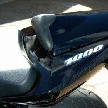 Pyramid Seat Pad Black for Suzuki GSXR 1000 2003 - 2004