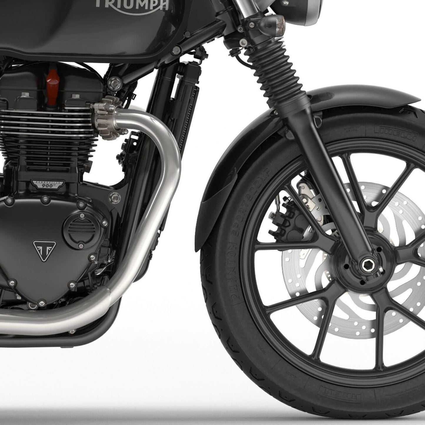 Pyramid Extenda Fenda Matte Black for Triumph Street Twin 2016- / Street Cup 17-