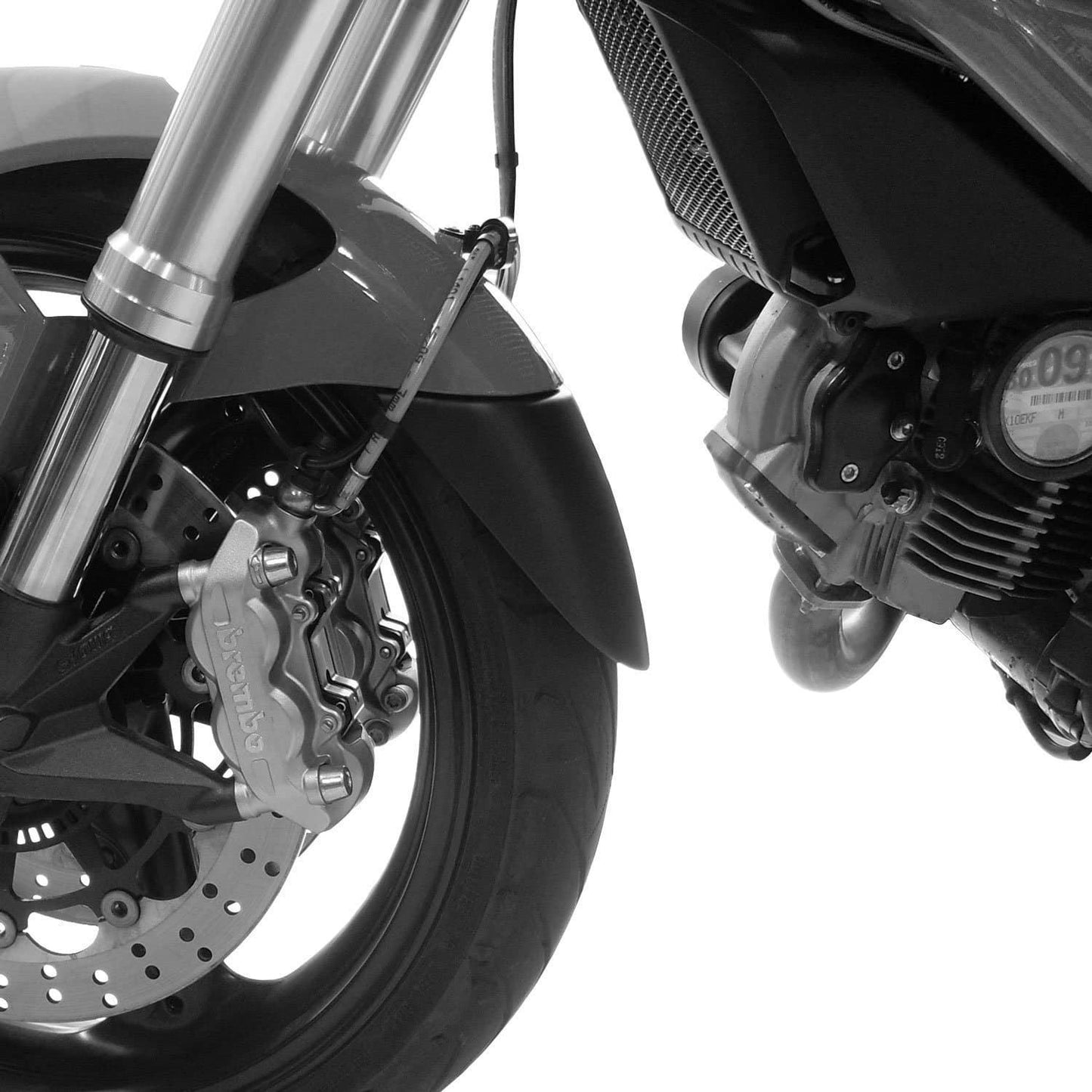 Pyramid Extenda Fenda Matte Black for Ducati Hypermotard 1100 2007-2012 / Hypermotard 796 2009-2012