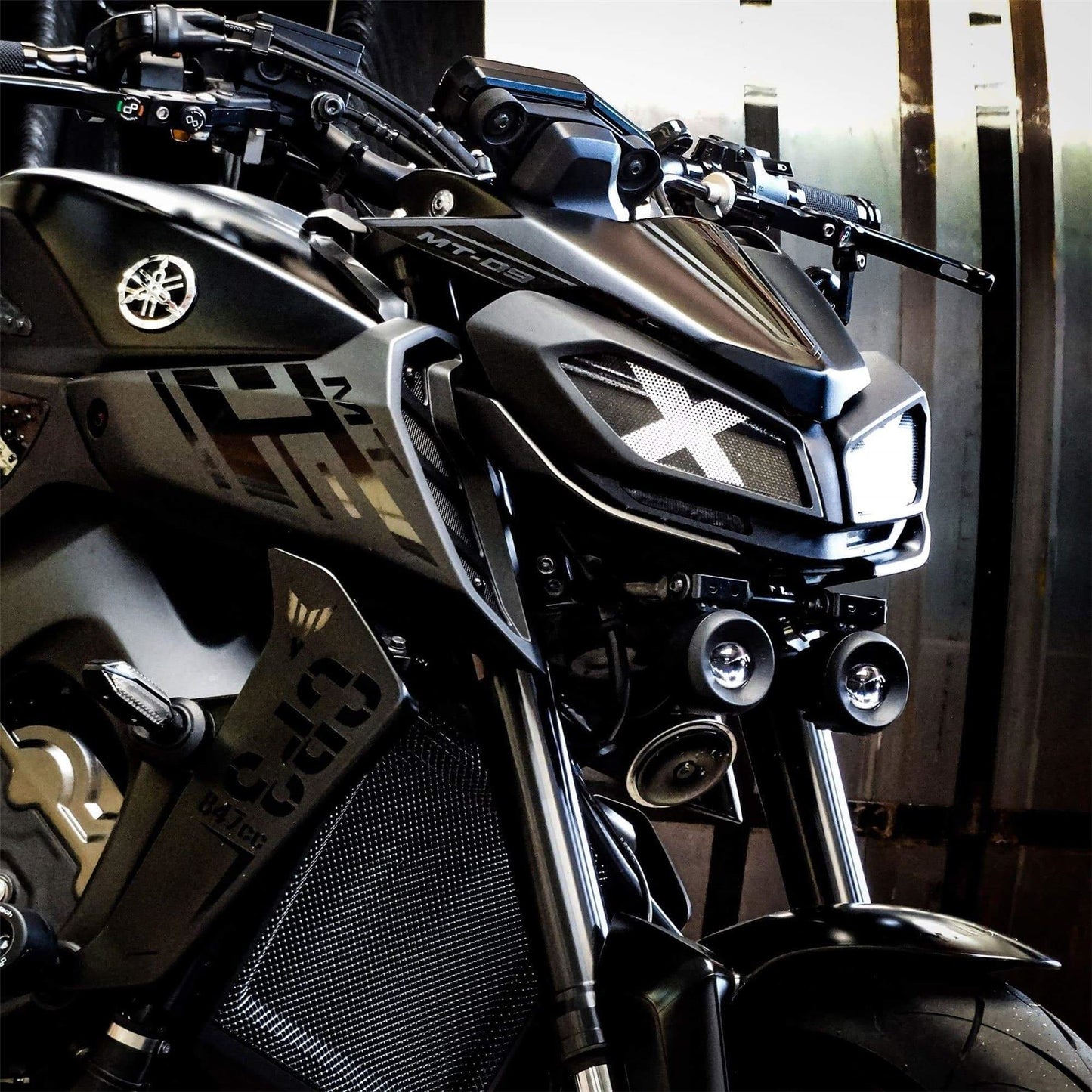 Pyramid Fly Screen Dark Side Tech Black for Yamaha MT-09 / SP 2017 - 2020
