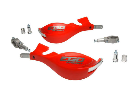 BarkBusters EGO HandGuard Kit Red Guards / 22mm Straight Bars Two Point Mount