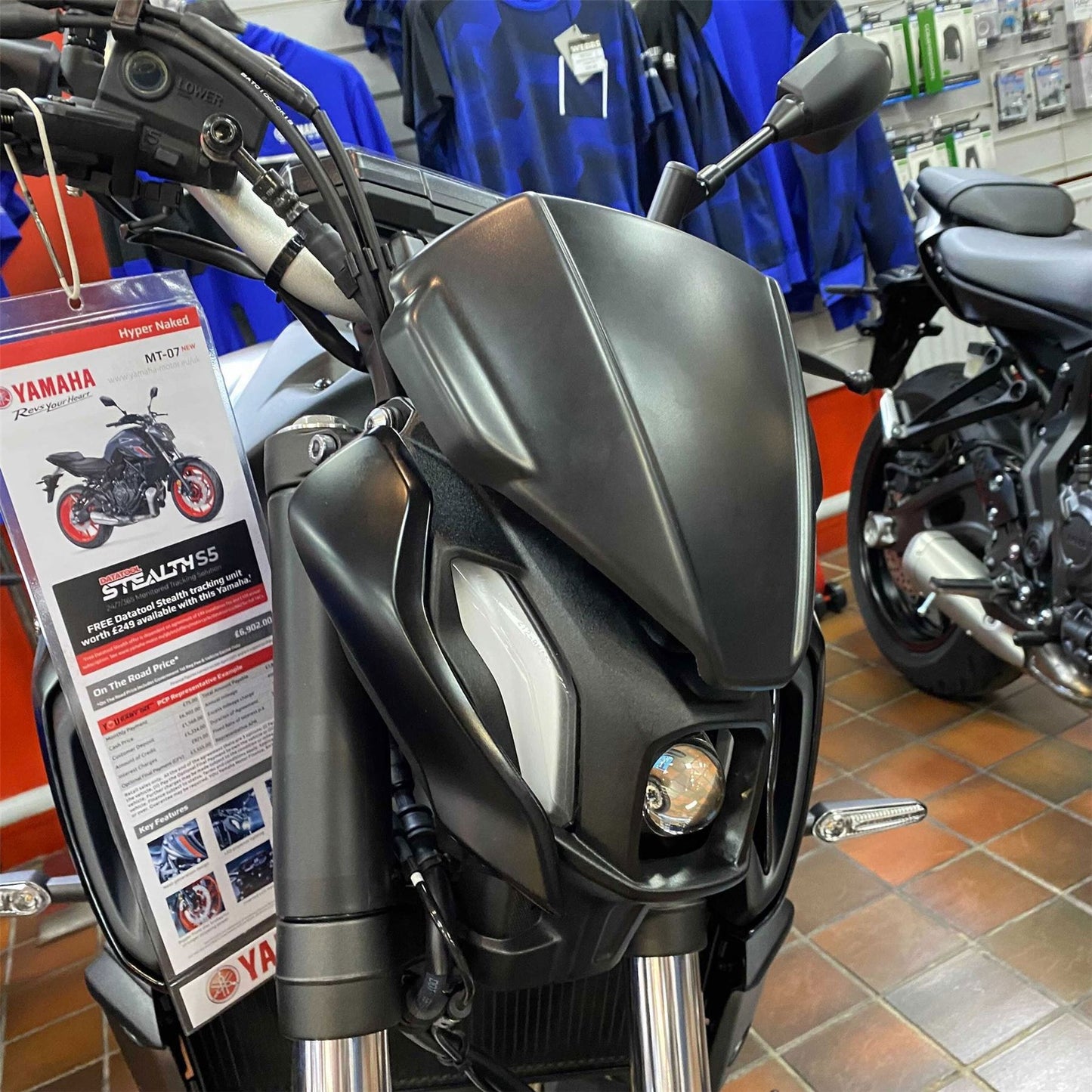 Pyramid Fly Screen Matte Black for Yamaha MT-07 2021-
