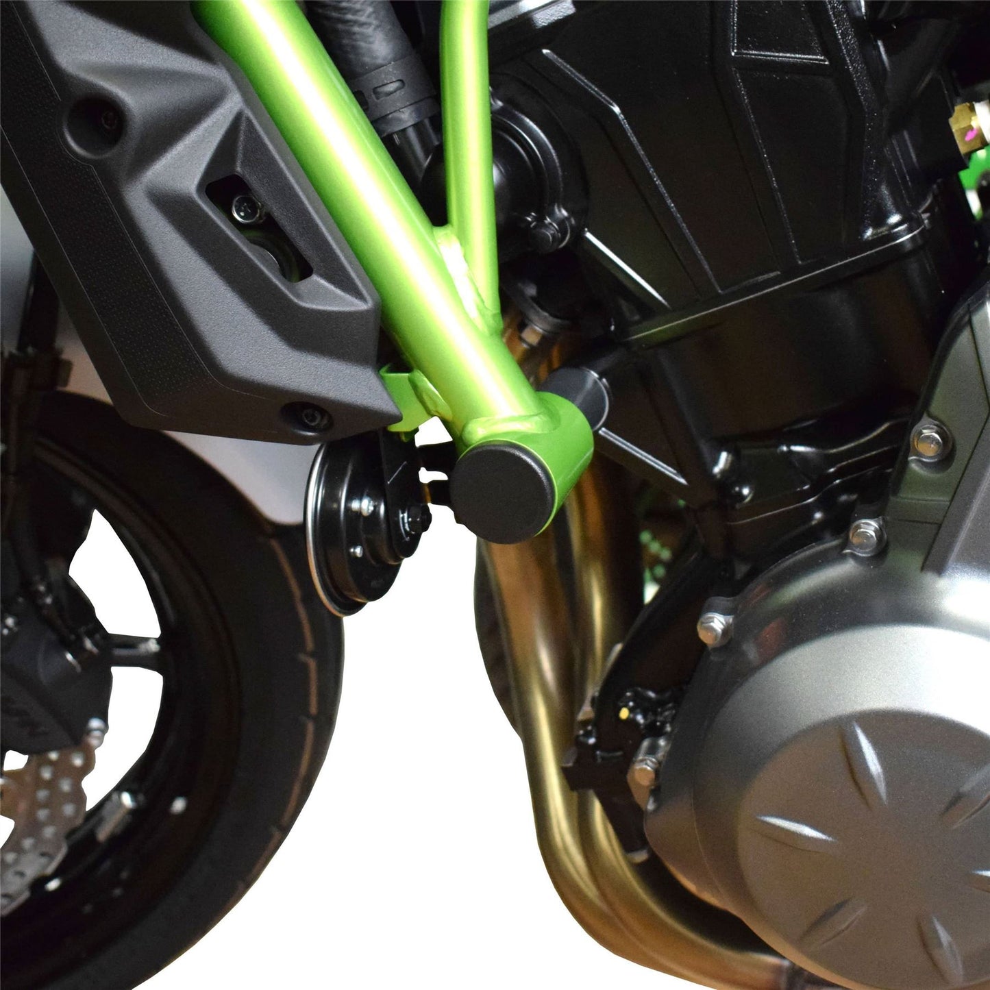 Pyramid Frame End Caps Matte Black for Kawasaki Ninja 650 / R 17- Z650 17-