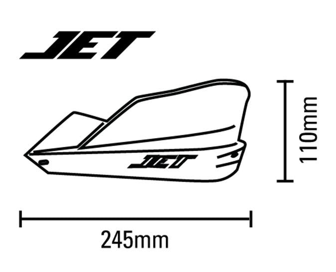 BarkBusters JET Plastic Hand Guards Only Pair in Red