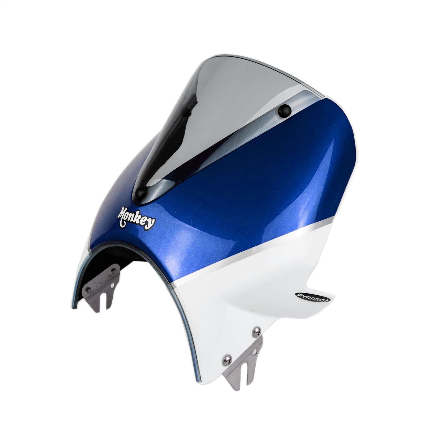 Pyramid Fly Screen Pearl Glittering Blue / Ross White for Honda Monkey 125 18-20