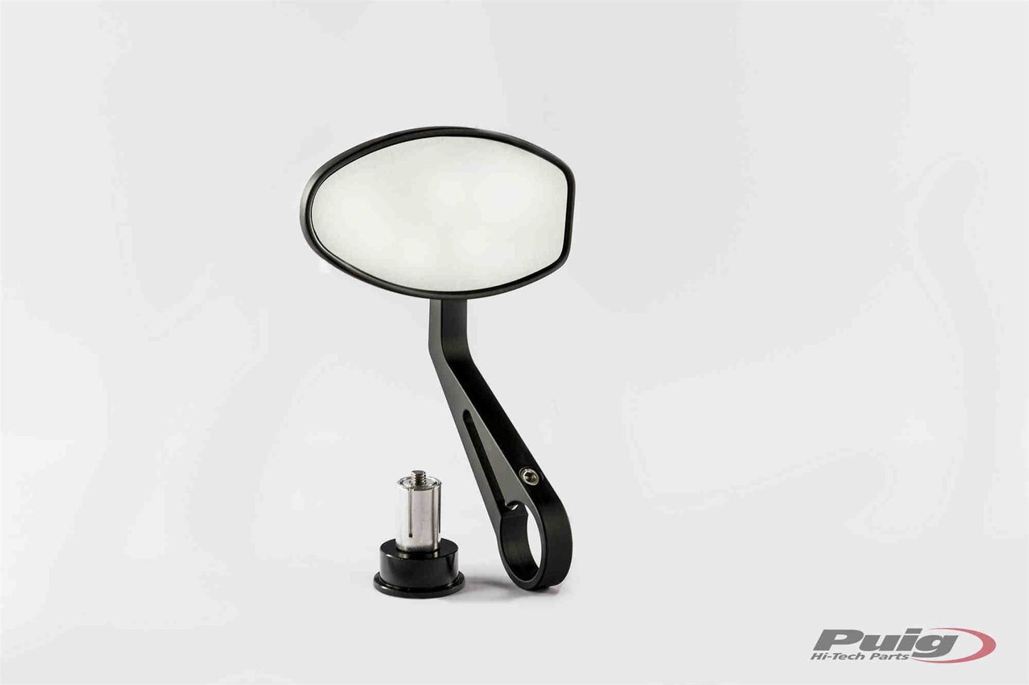 Puig MP Universal Bar End Mirror Black Single for 13-18mm Internal Diameter Bars