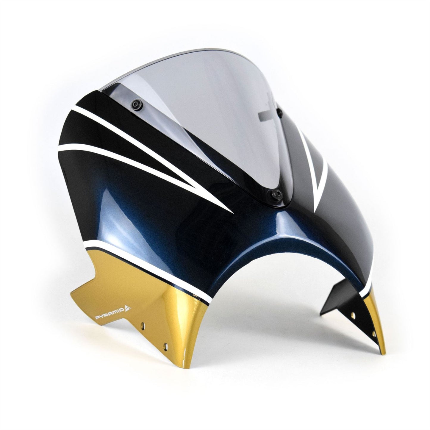 Pyramid Fly Screen Metallic Candytone Blue / Gold for Kawasaki Z 900 RS 2022