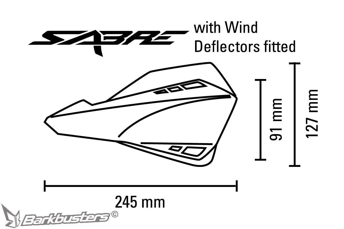 BarkBusters SABRE MX Enduro Handguards White / White Single Point Clamp Mount
