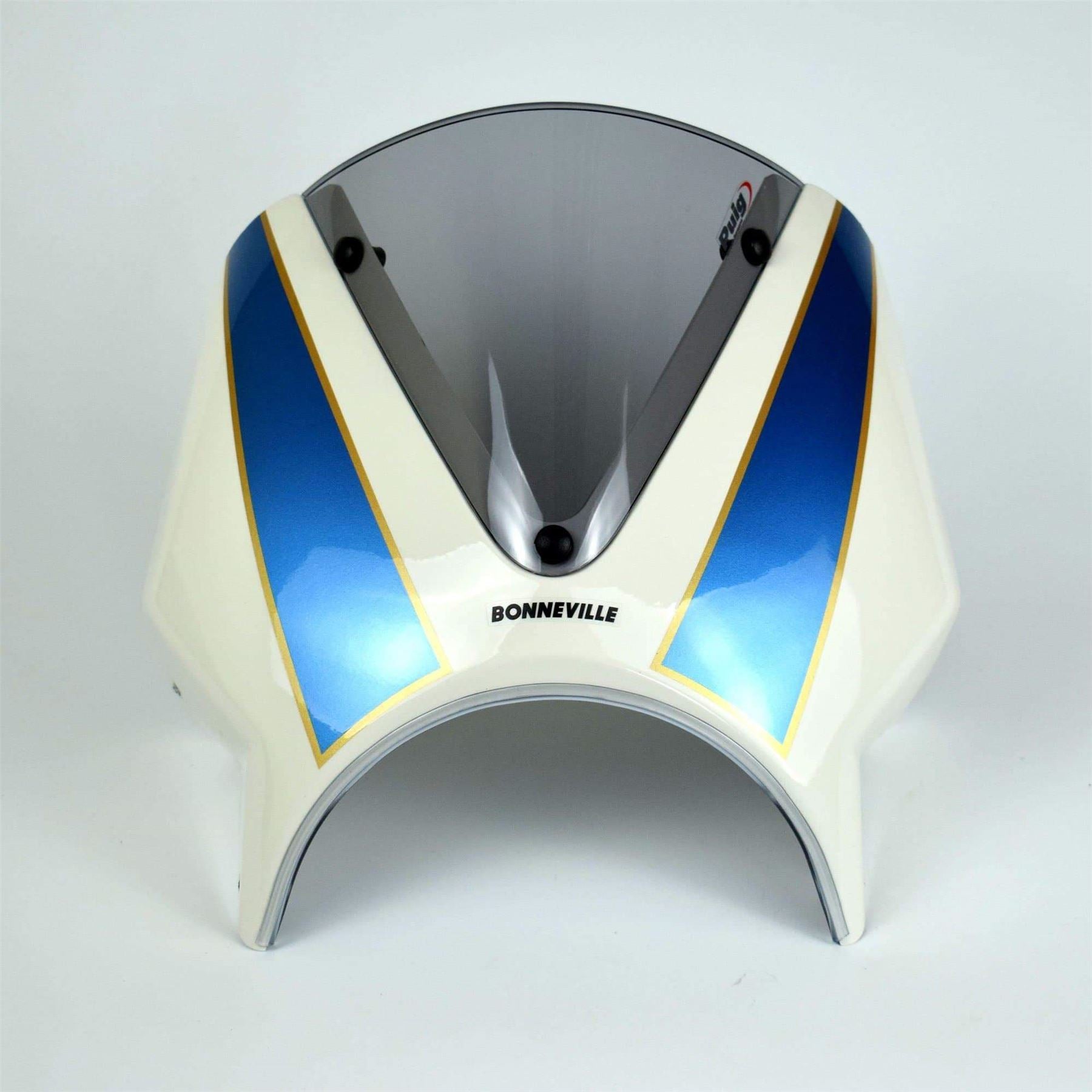 Pyramid Fly Screen Fusion White / Aegean Blue Triumph Bonneville T100 /  T120 16-