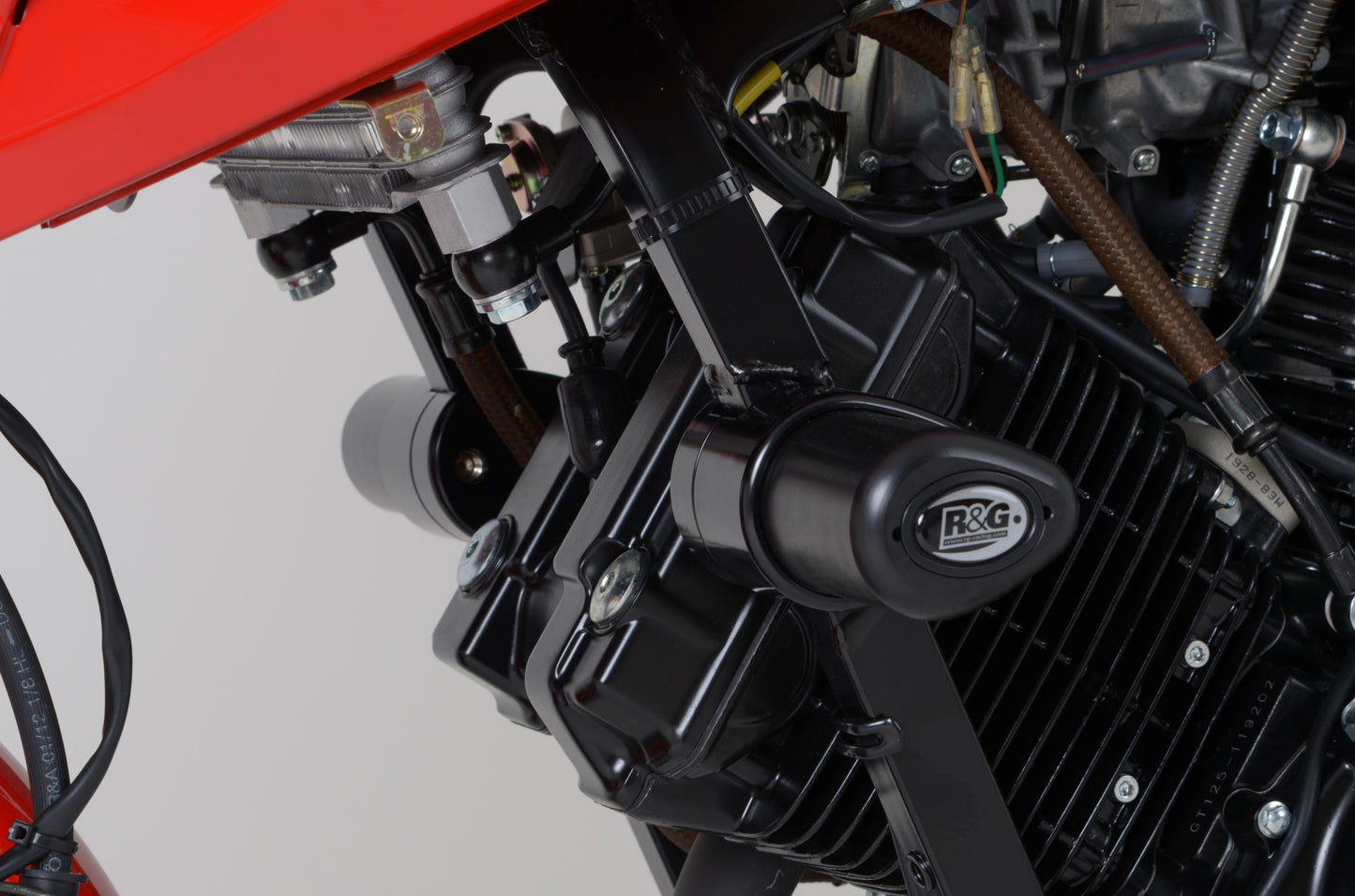 R&G Aero Crash Protectors Black Bobbins for Hyosung GT125 / GT250 Naked