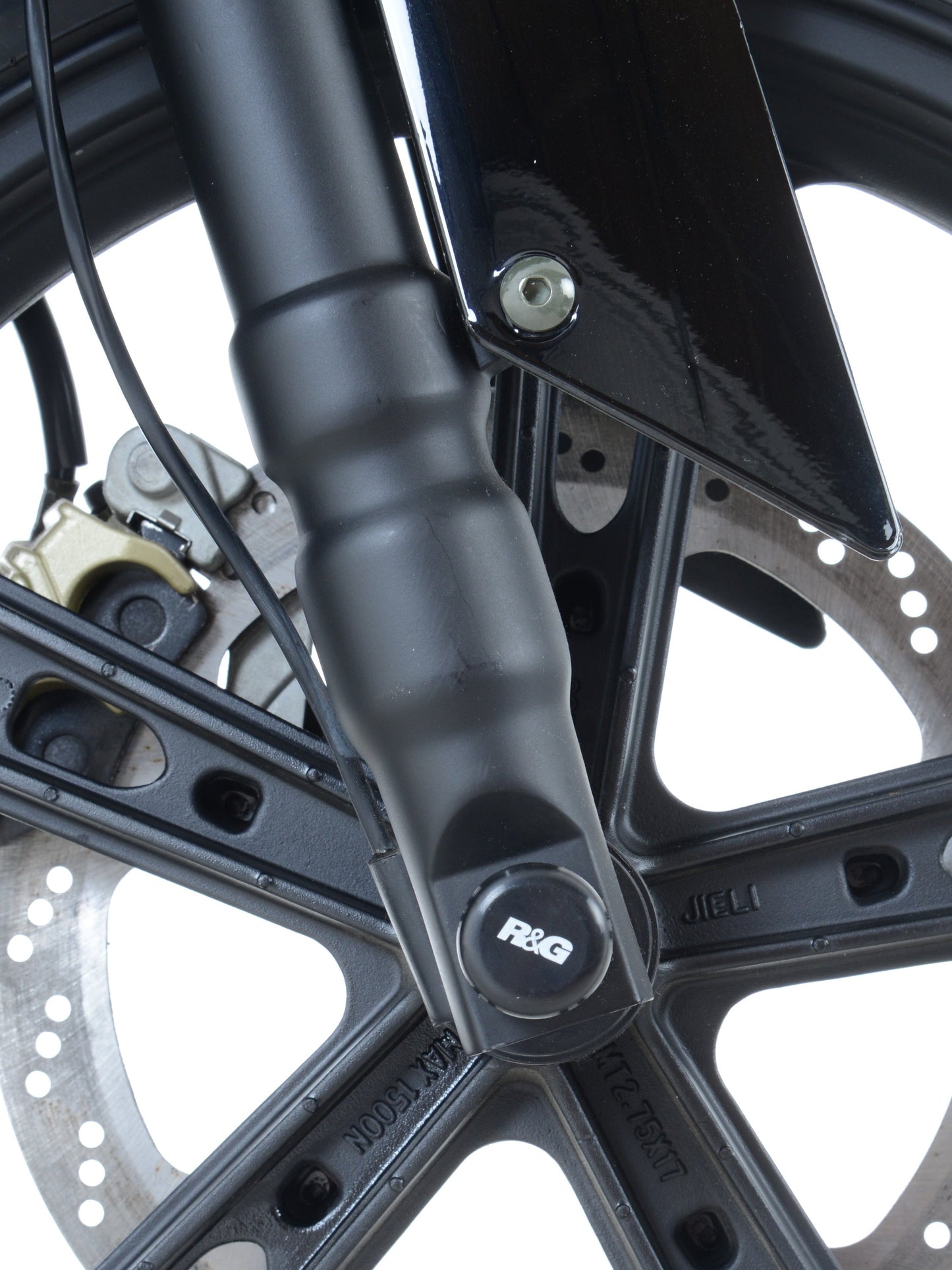 R&G Fork Protectors Black Bobbins for Genata XRZ 125 2013 - 2018