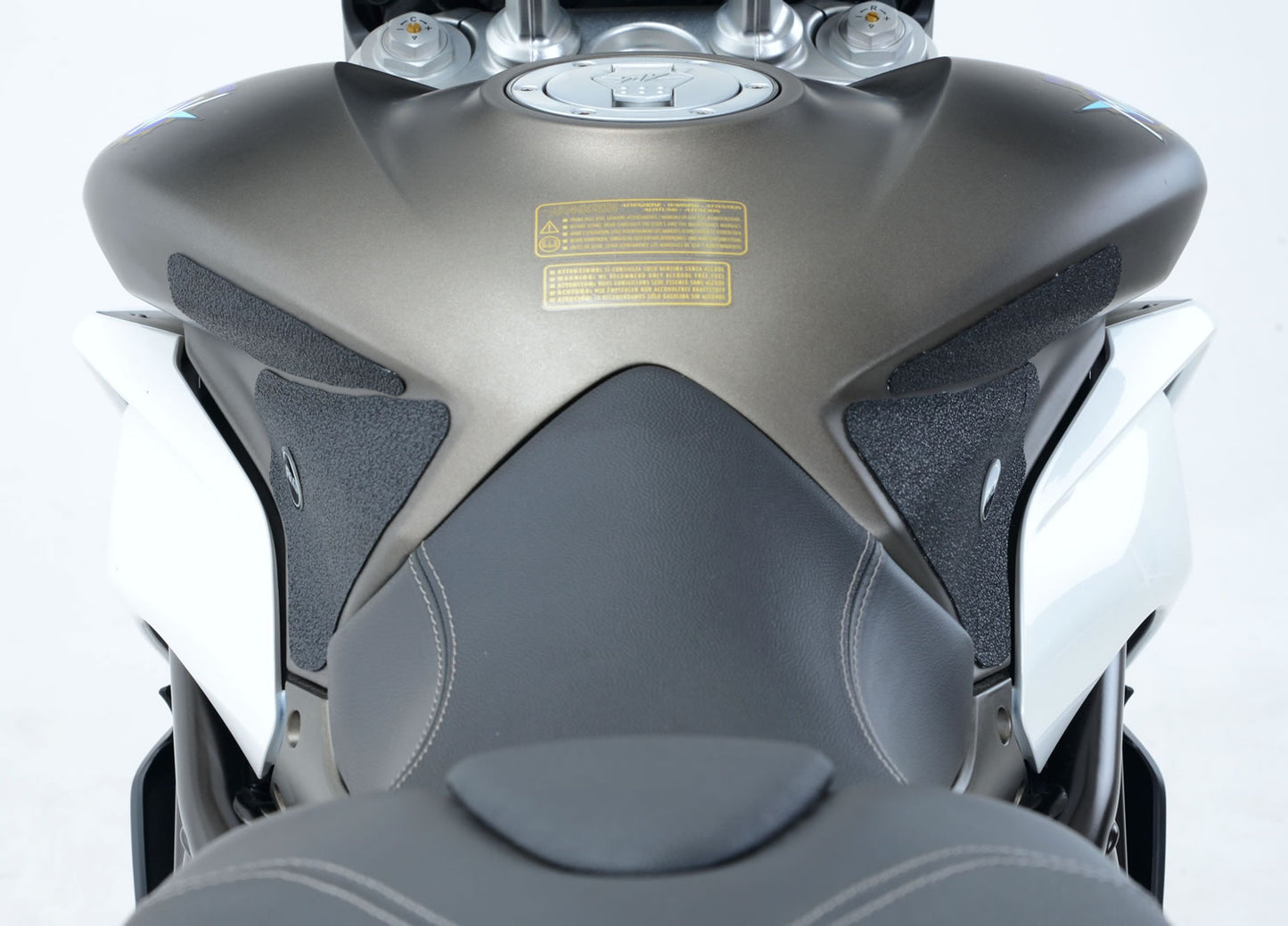 R&G Tank Traction Grip Pads Black for MV Agusta Stradale 800 2015 2016 2017 2018
