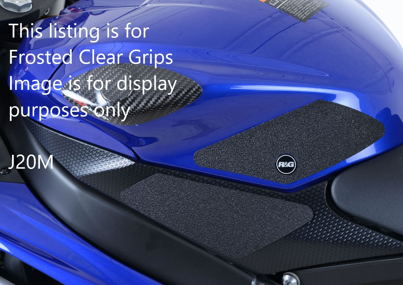 R&G Tank Traction Grips Frosted Clear for Yamaha YZF R6 2012 2013 2014 2015 2016
