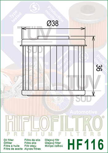 Oil Filter HiFlo HF116
