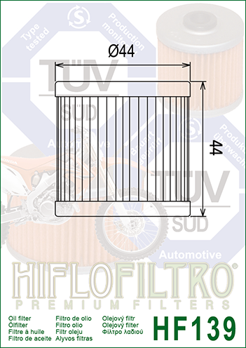 Oil Filter HiFlo HF139