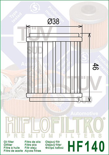 Oil Filter HiFlo HF140