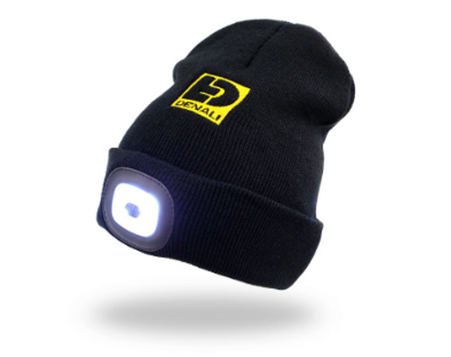 DENALI LED Beanie Black with logo One Size Variable Intensity