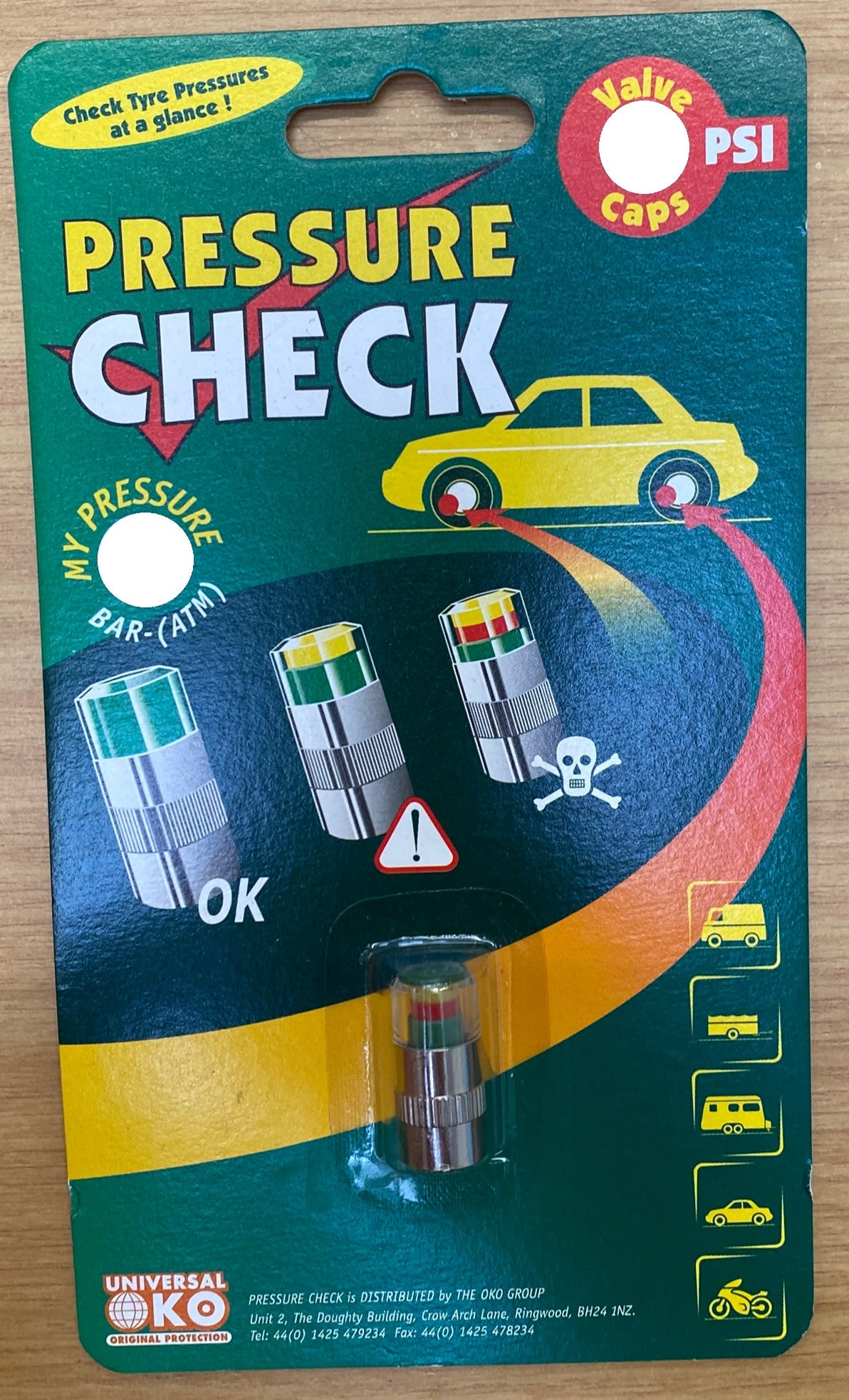 Motorcycle Front Rear TYRE PRESSURE VALVE CAP 26 / 28 / 31 / 34 / 40 / 43 PSI