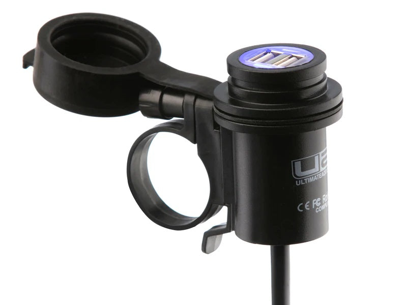 Ultimateaddons Dual USB Hardwire Charger with Handlebar Mount