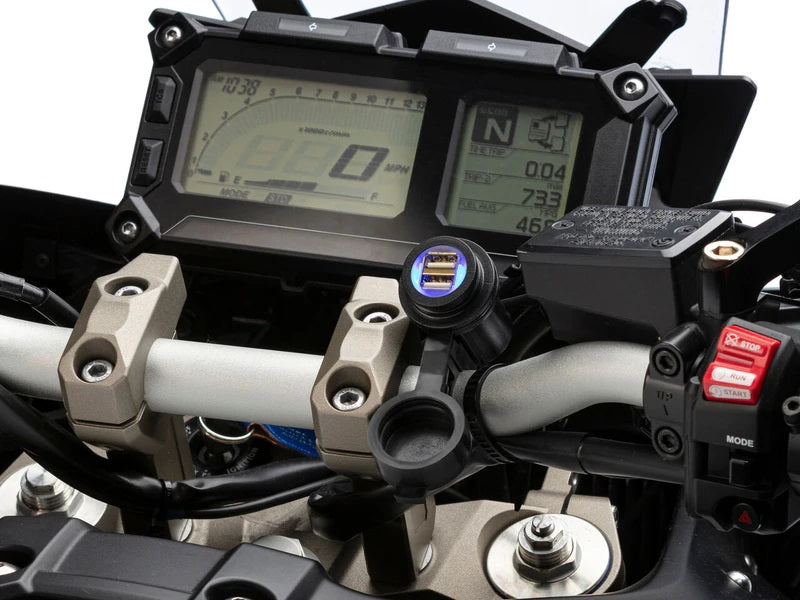 Ultimateaddons Dual USB Hardwire Charger with Handlebar Mount