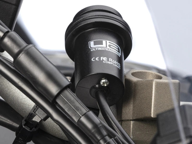 Ultimateaddons Dual USB Hardwire Charger with Handlebar Mount
