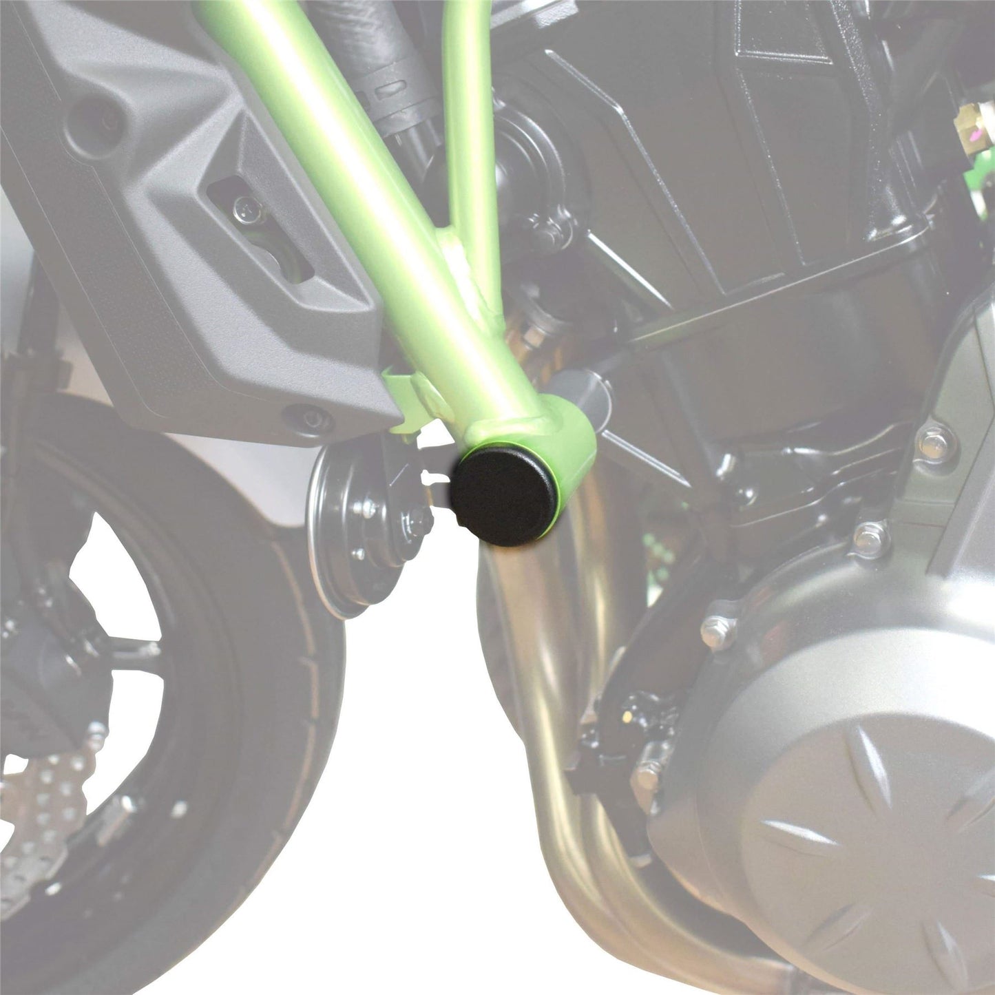 Pyramid Frame End Caps Matte Black for Kawasaki Ninja 650 / R 17- Z650 17-
