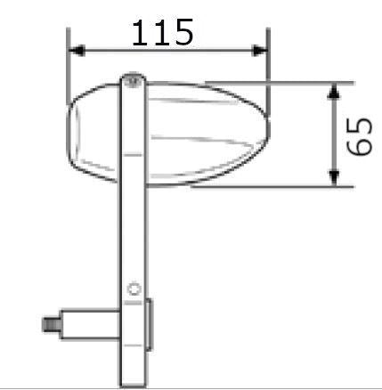 Puig MP Universal Bar End Mirror Black Single for 13-18mm Internal Diameter Bars