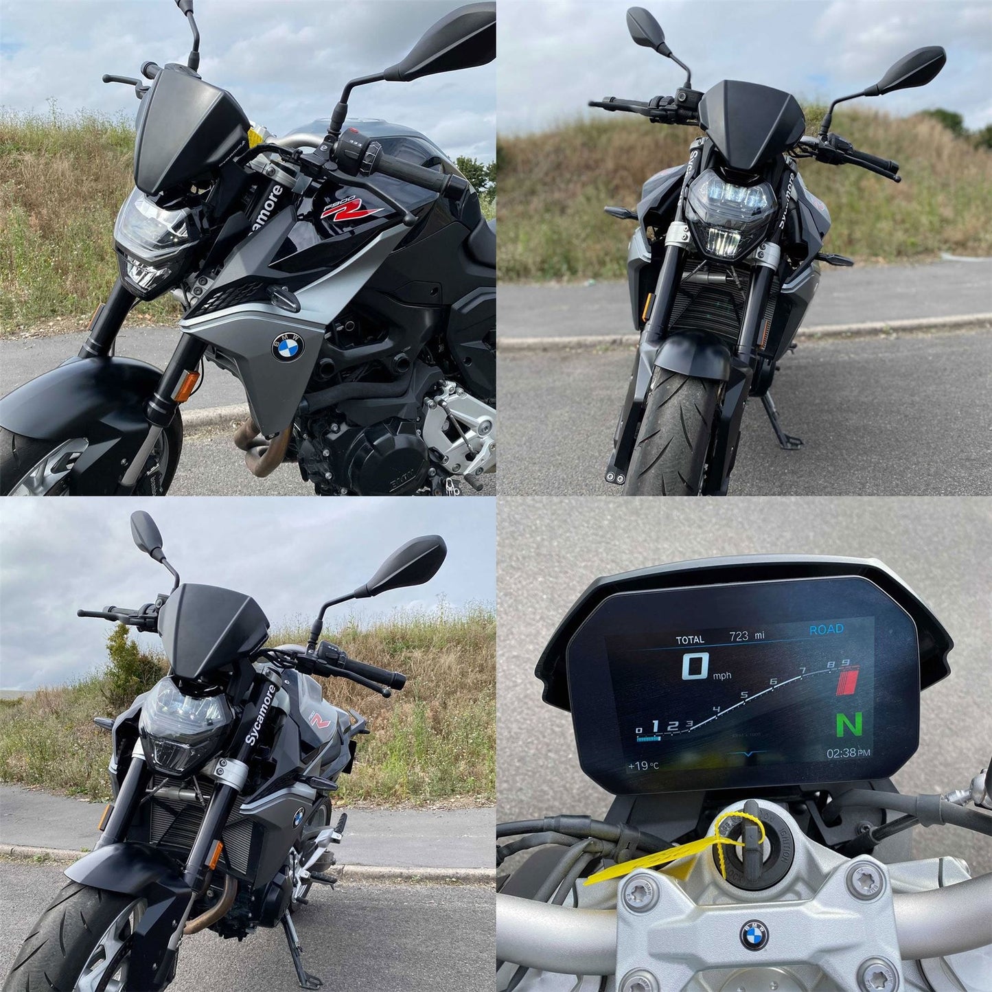 Pyramid Fly Screen Matte Black for BMW F900 R 2020 2021 2022