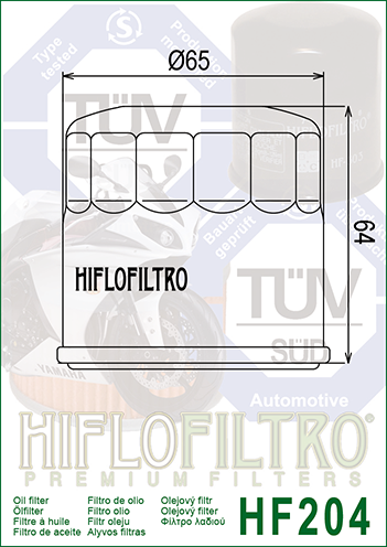 Oil Filter HiFlo HF204C Chrome Finish
