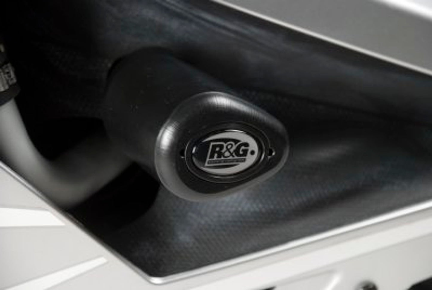 R&G Aero Crash Protectors Black Bobbin for Aprilia RSV 1000 R / Factory 2006 onwards