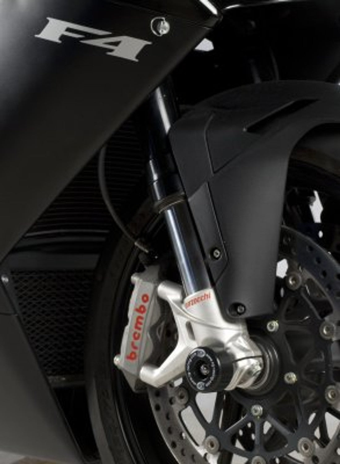 R&G Fork Protectors Black for Fork Protectors MV Agusta F4RR 2011- Ohlins forks / F4 RC 2015 onward