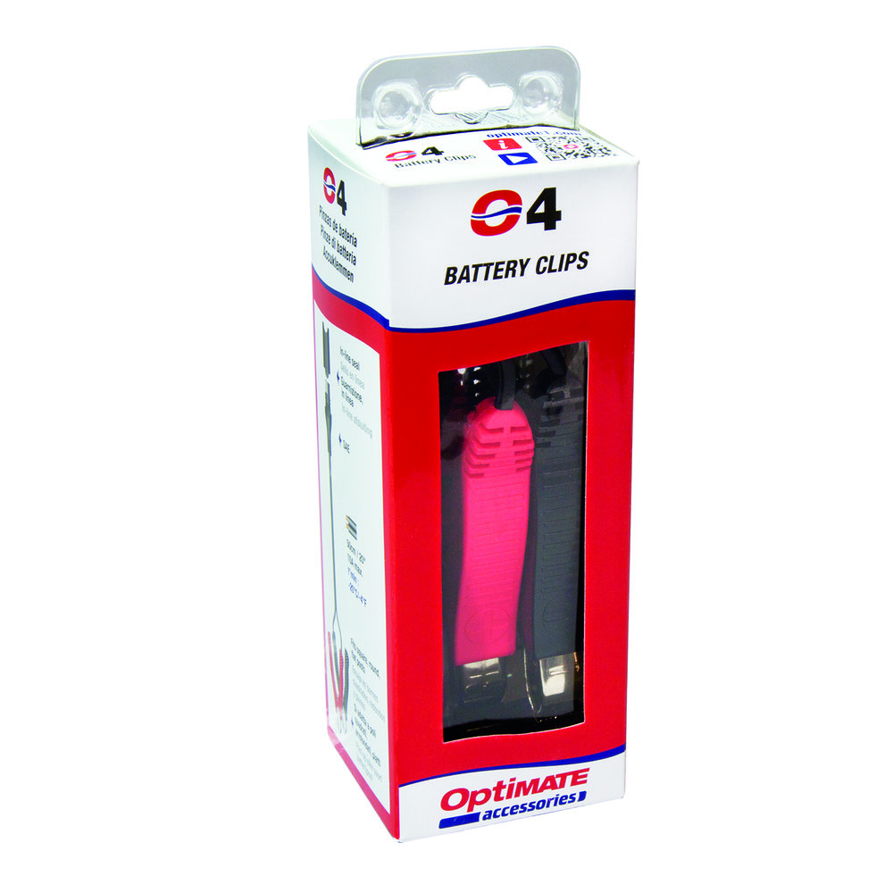 Optimate O4 Battery Clamp SAE Lead Weatherproof Connector for Motorcycle or Car