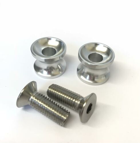 Bike It Silver 8mm 1.25 Pitch Motorcycle Bike Paddock Stand Swing Arm Bobbins