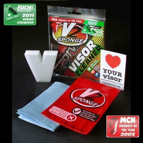 V2 Sponge Motorcycle Helmet Visor Cleaner Kit Pocket Pack