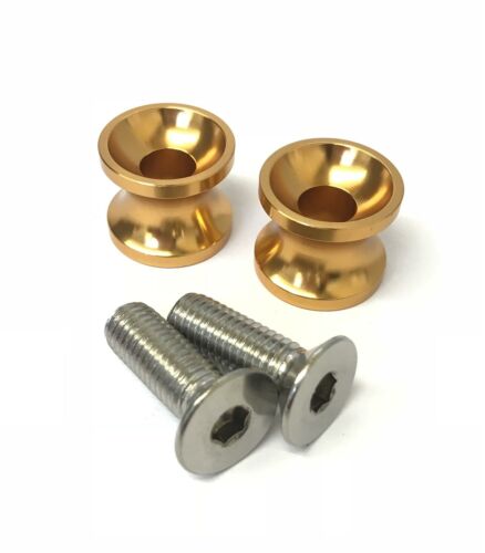 Bike It Gold M6 6mm 1.00 Pitch Motorcycle Bike Paddock Stand Swing Arm Bobbins
