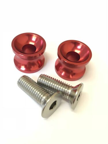 Bike It Red 8mm 1.25 Pitch Motorcycle Bike Paddock Stand Swing Arm Bobbins