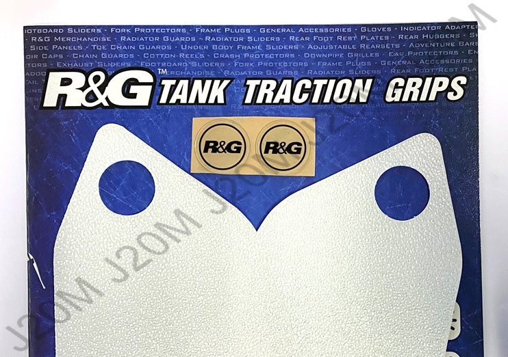 R&G Tank Traction Grips Frosted Clear for Husqvarna FS 450 2015 2016 2017 2018