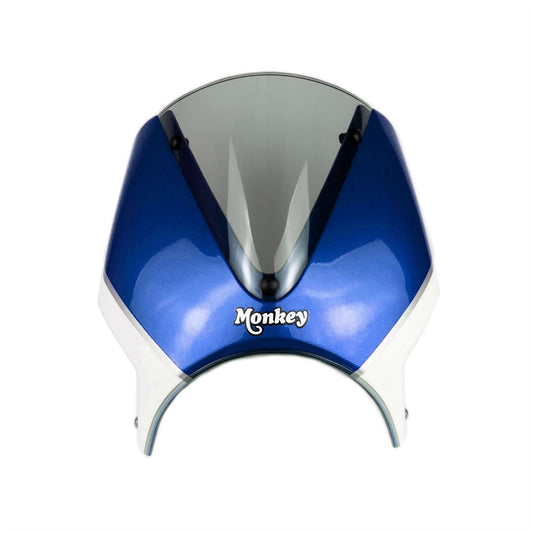 Pyramid Fly Screen Pearl Glittering Blue / Ross White for Honda Monkey 125 18-20