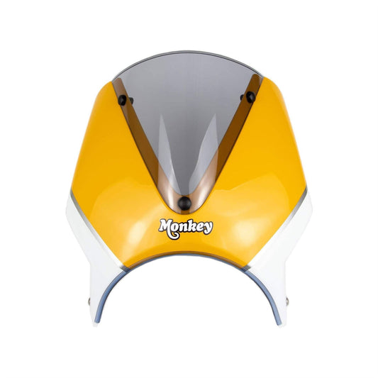 Pyramid Fly Screen Banana Yellow / Ross White for Honda Monkey 125 2018 - 2020