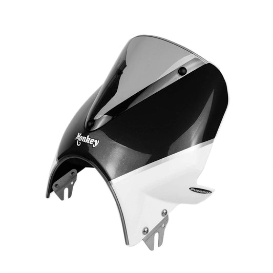 Pyramid Fly Screen Pearl Shining Black / Ross White for Honda Monkey 125 2018-20