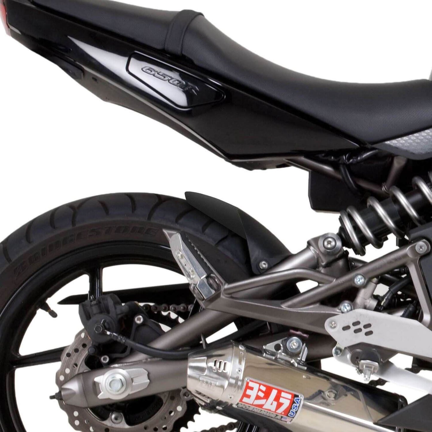 Pyramid Hugger Extension Matte Black for Kawasaki ER-6N / ER-6F 2009 2010 2011