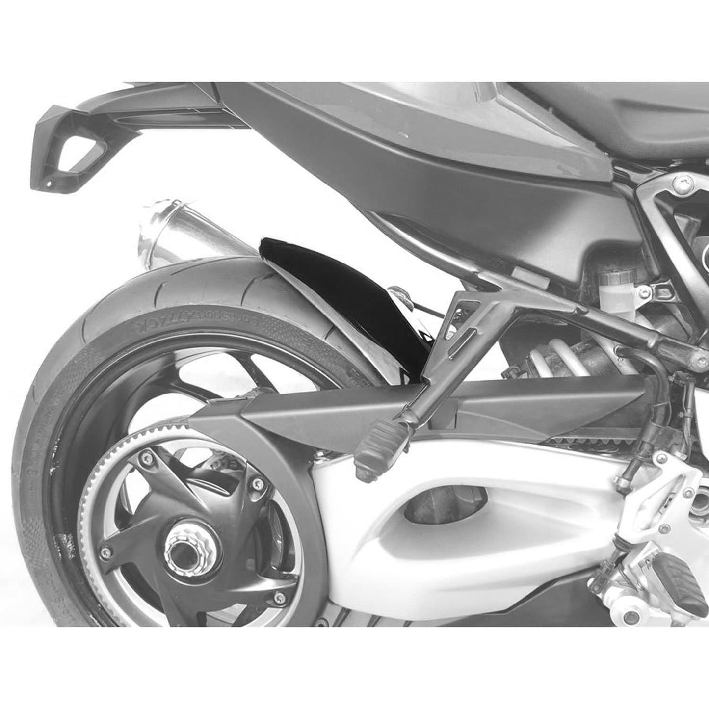 Pyramid Hugger Gloss Black for BMW F800 S 2005 - 2010 / ST 2006 - 2013