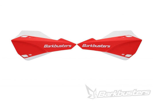 BarkBusters SABRE MX Enduro Handguards Red / White Single Point Clamp Mount