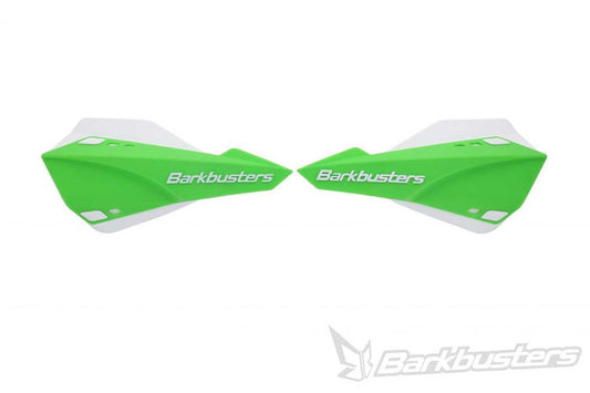 BarkBusters SABRE MX Enduro Handguards Green / White Single Point Clamp Mount