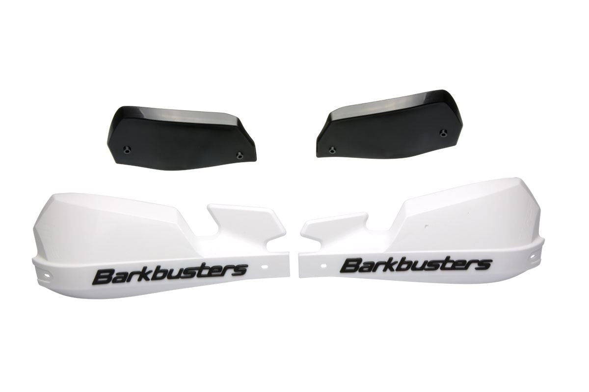 BarkBusters VPS Plastic Hand Guards Only Pair in White with black deflector